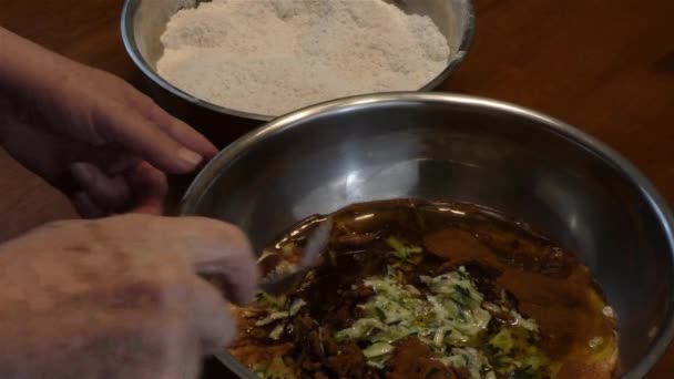 搅拌和搅拌碗 — 图库视频影像
