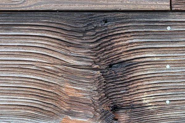 Régi szilánkolt fából készült textúrázott fal sérült a korral — Stock Fotó