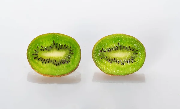 Kiwi Slices Isolated White Background — Stock Photo, Image