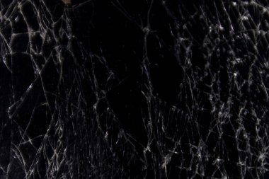 Kırık akıllı telefon ekran yakın çekim. Kırık cam doku arka plan