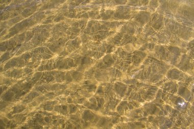 Arka plan için kum tabanlı dalgalı deniz suyu dokusu