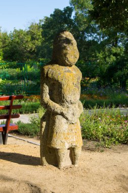 Antik taş heykel bir İskit savaşçısı