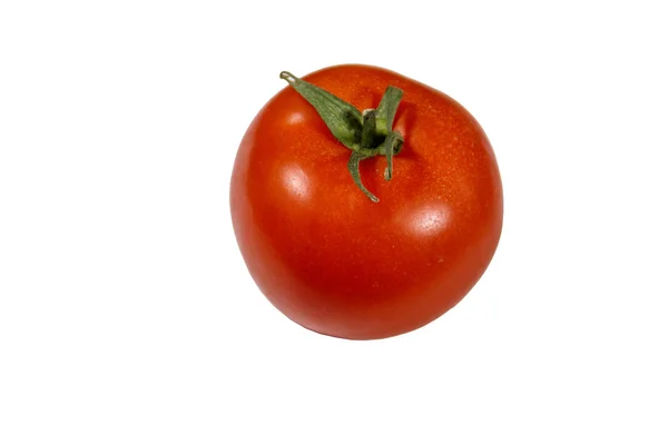 新鲜成熟的番茄 白色背景分离 — 图库照片