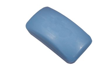 Beyaz arkaplanda izole edilmiş sabun çubuğu