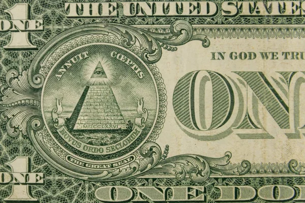Macro Shot One Dollar Banknote — Stock Photo, Image