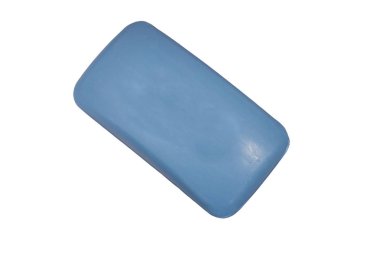 Beyaz arkaplanda izole edilmiş sabun çubuğu