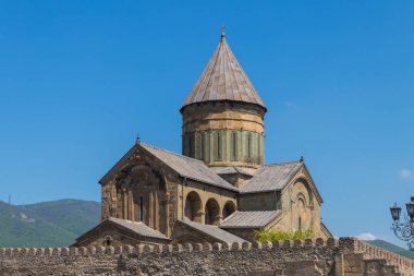 Mtskheta, Gürcistan 'daki Svetitskhoveli Ortodoks Katedrali (UNESCO Dünya Mirası sahası)