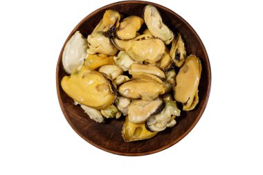 Beyaz arka plan üzerinde izole Marine midye