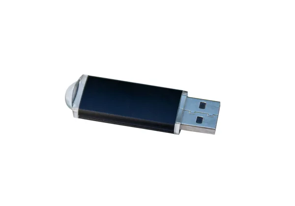 Usb Memory Stick Flash Drive Isolado Fundo Branco — Fotografia de Stock