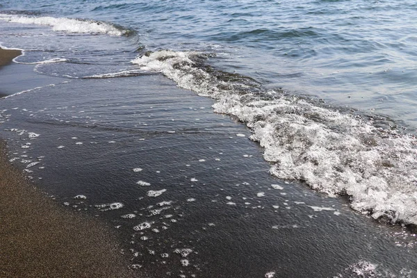 Black Magnetic Sand Beach Black Sea Ureki Georgia — Stock Photo, Image