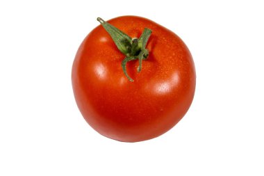 Beyaz arka planda taze olgun domates.