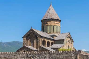 Mtskheta, Gürcistan 'daki Svetitskhoveli Ortodoks Katedrali (UNESCO Dünya Mirası sahası)
