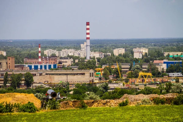 Kijk Industriële Wijk Kremenchug Stad Oekraïne — Stockfoto