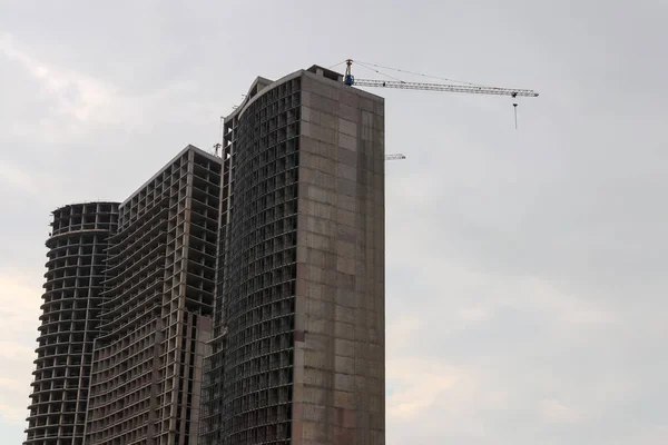 Building Crane House Construction — Stock Photo, Image