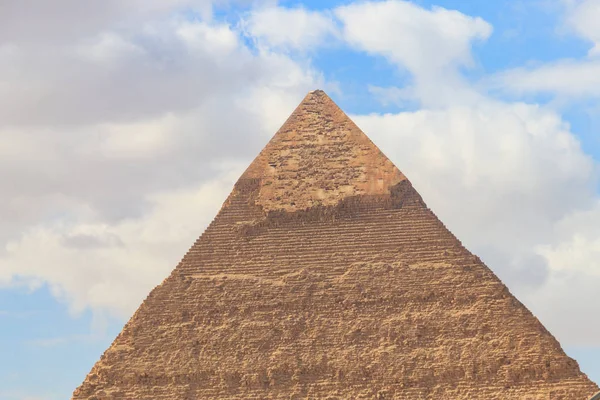 Pirâmide Khafre Chephren Segunda Maior Segunda Maior Das Pirâmides Egípcias — Fotografia de Stock
