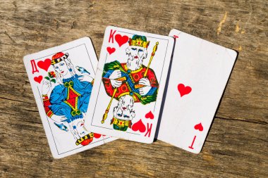 İskambil eski ahşap tablo
