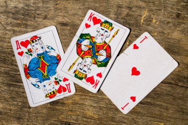 İskambil eski ahşap tablo