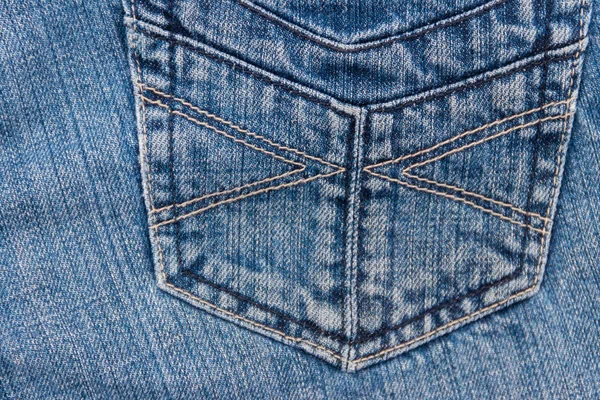 Jeans Textuur Achtergrond Onderdeel Van Blauwe Jeans — Stockfoto