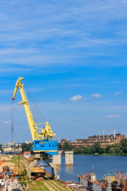 Kiev, Ukrayna 'daki nehir kargo limanı