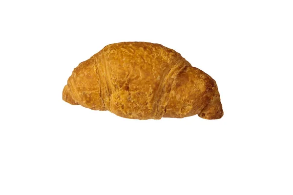 Friss Croissant Izolált Fehér Háttér — Stock Fotó