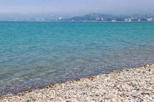 Batumi Georgia Karadeniz Kıyısındaki Çakıl Taşı Plajı — Stok fotoğraf