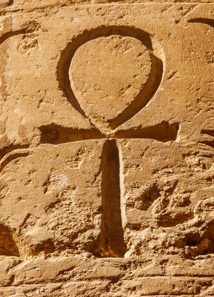 Ancien symbole hiéroglyphique égyptien Ankh — Photo