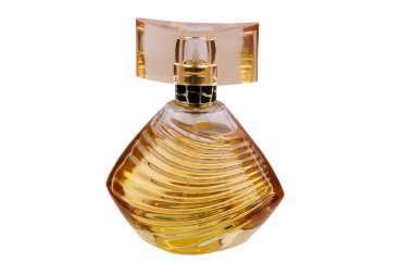 Beyaz arka plan üzerinde izole kadın parfüm