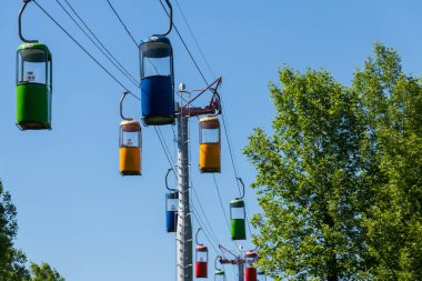 Ukrayna 'nın Kharkov şehrinde Ropeway