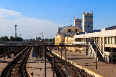 Ukrayna, Kharkiv 'deki tren istasyonu.