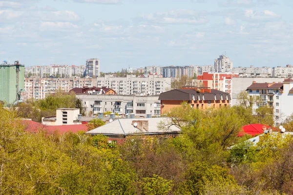 Flybilde av byen Kremenchug i Ukraina – stockfoto