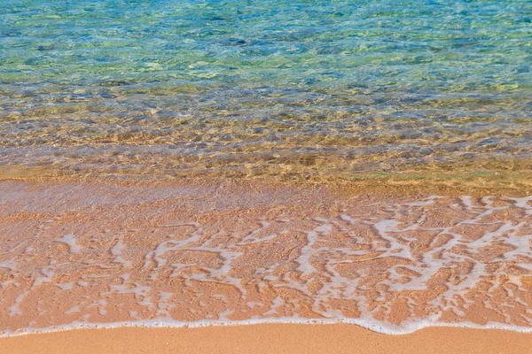 Soft wave of sea on sandy beach — Stock Photo, Image