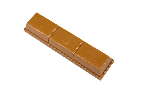 Zoete chocolade reep geïsoleerd op witte achtergrond — Stockfoto