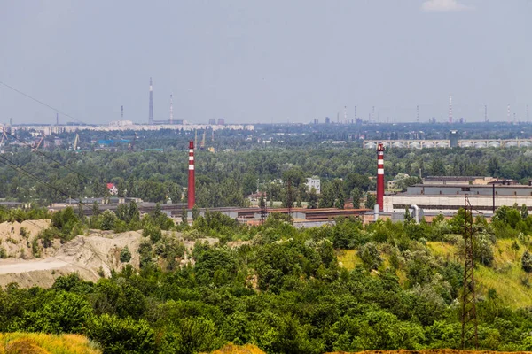 Переглянути на промислового району у місті Кременчук, Україна — стокове фото