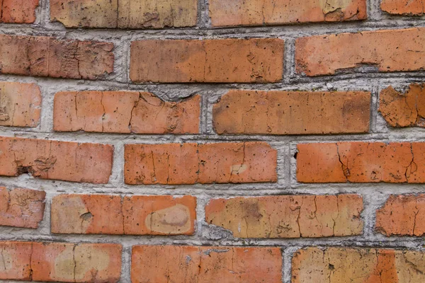 Hintergrund der alten roten Backsteinmauer — Stockfoto