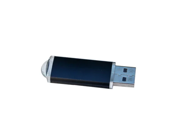 Memoria USB o unidad flash aislada sobre fondo blanco —  Fotos de Stock