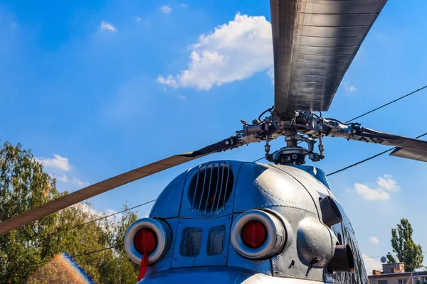 Rotor of helicopter close-up — Stock Photo, Image