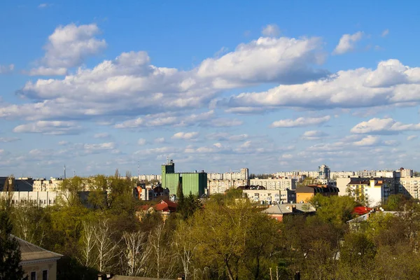 Вид с воздуха на город Кременчуг в Украине — стоковое фото