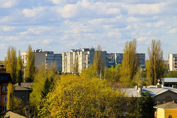 Letecký pohled na město Kremenchug na Ukrajině — Stock fotografie