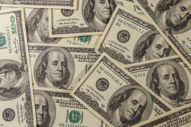 Yüz dolarlık banknotların arka planı
