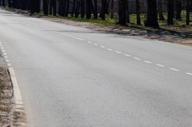 Boş asfalt yol yüzeyi Close-up