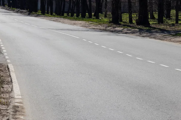 Boş asfalt yol yüzeyi Close-up