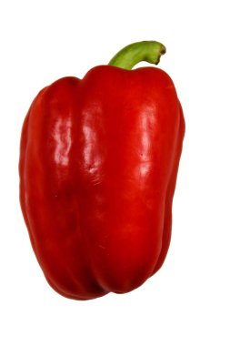 Bütün kırmızı biber beyaz arka plan üzerinde izole