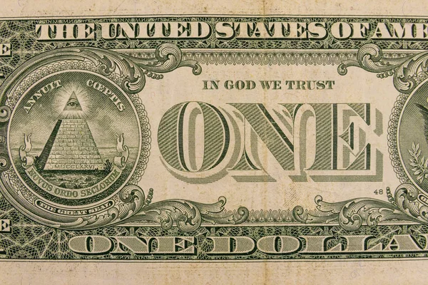 Macro shot of one dollar banknote — Stock Photo, Image