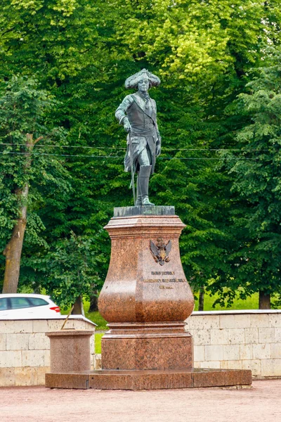 Gatchina, Rusya'da Rus İmparatoru I. Paul Anıtı — Stok fotoğraf