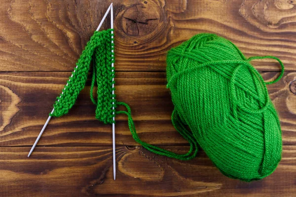 Green Wool Cloth while Knitting Stock Image - Image of wool, hobby: 34803765