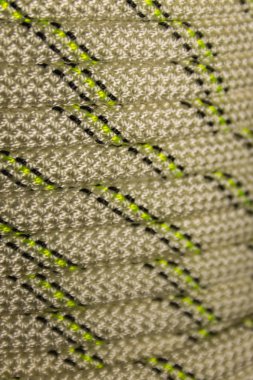 Kıvrılmış spor tırmanma halatYakın çekim