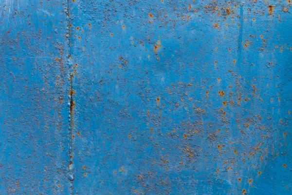 Blaue rostige Metallstruktur. Grunge-Hintergrund — Stockfoto