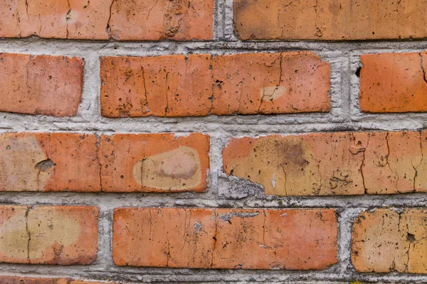 Achtergrond van de oude rode bakstenen muur — Stockfoto