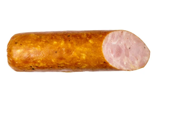 Räucherwurst isoliert auf weißem Hintergrund — Stockfoto