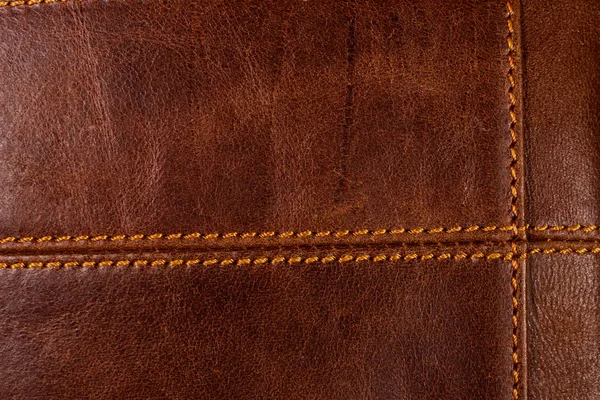 Texture cuir marron pour fond — Photo